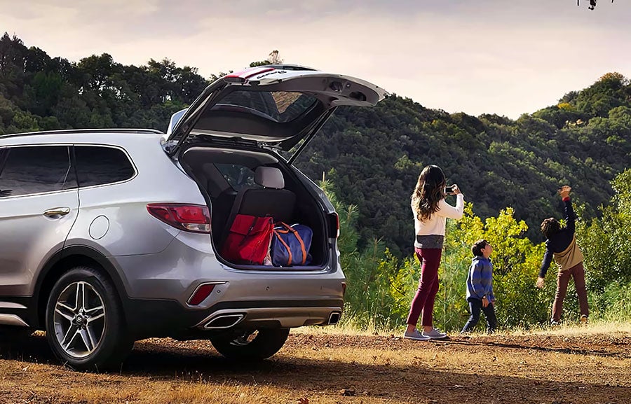 Vehicle parked on a grass