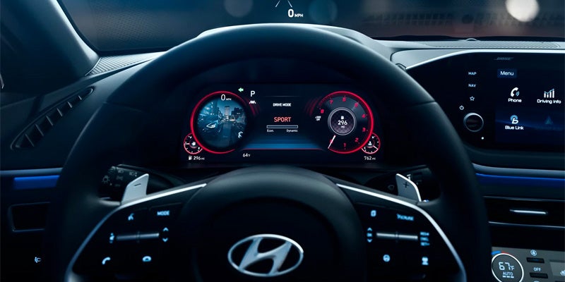 Hyundai Sonata Hybrid dashboard view