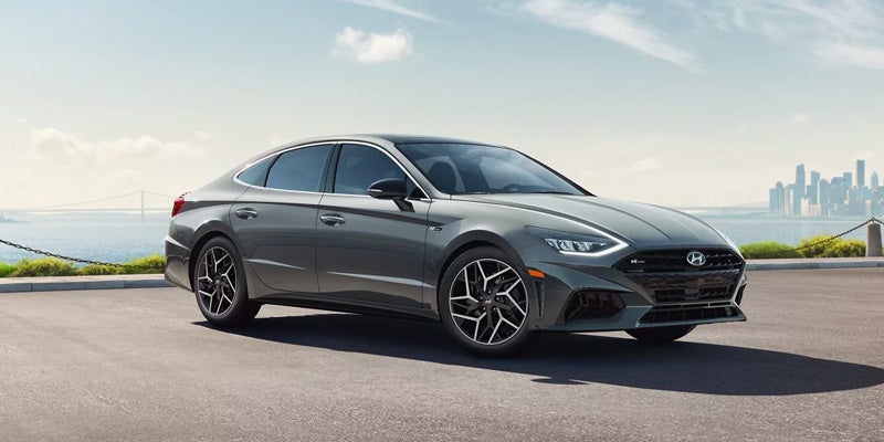 Hyundai Sonata driving on highway