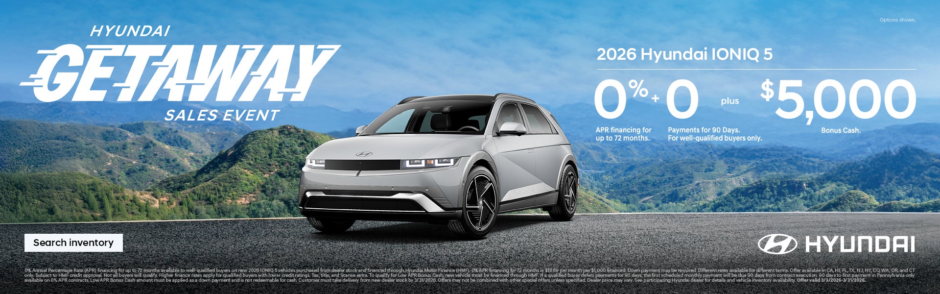 South-Central Hyundai 2026 Getaway Sales Event Offer