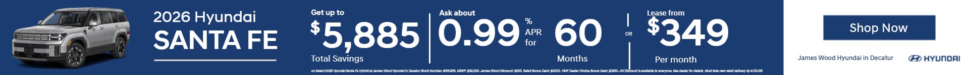 2026 Hyundai Santa Fe Offer